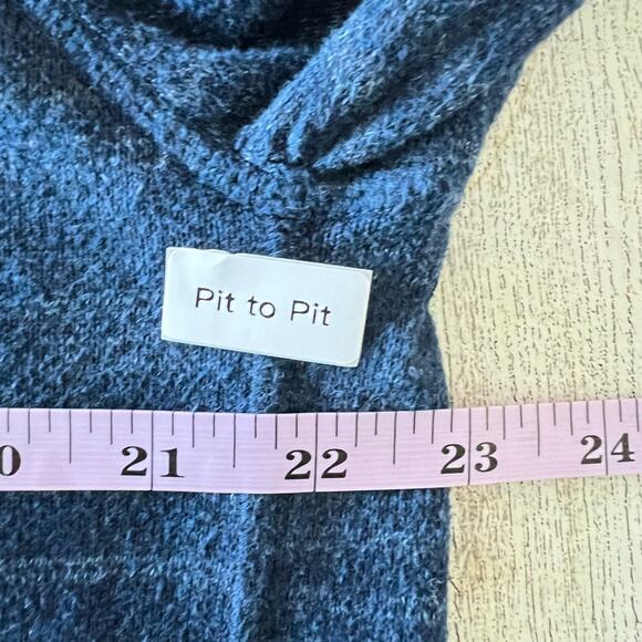 Eddie Bauer V Neck Sweater Men’s Size Large TALL Cotton Merino Wool Blend Blue - Picture 5 of 7